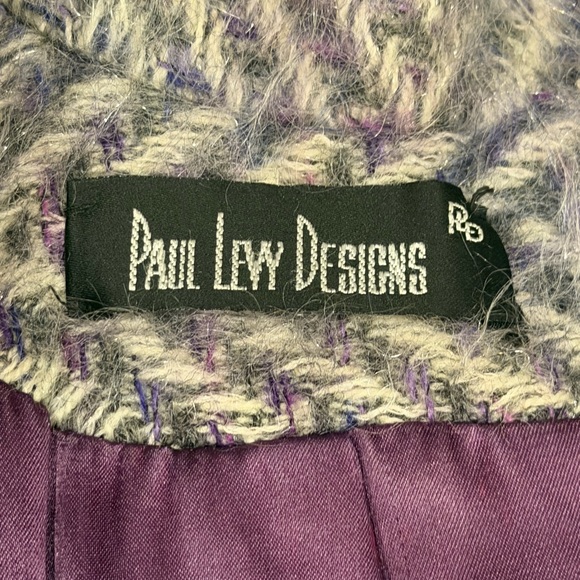 Chic Gray Herringbone Pea Coat - Picture 3 of 4